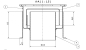 Preview: Hofablauf Edelstahl 200 x 200 mm Abgang senkrecht an 110er KG Rohr